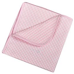 Κουβέρτα πικέ κυψέλη 75x100, ροζ