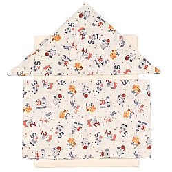 Σετ σεντόνια βρεφικού κρεβατιού, Numbers, τερακότα